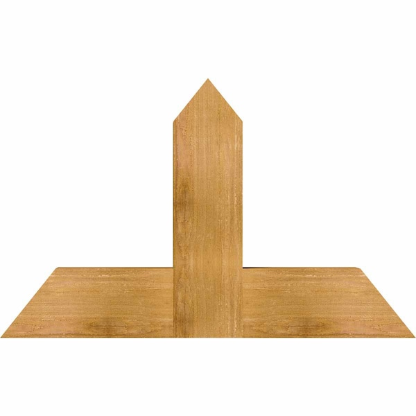 Ekena Millwork Portland Rough Sawn Timber Gable Bracket, Western Red Cedar, 36"W x 23"H x 4"D x 6"F, 15/12 Pitch GBW036X23X0406POR00RWR - main
